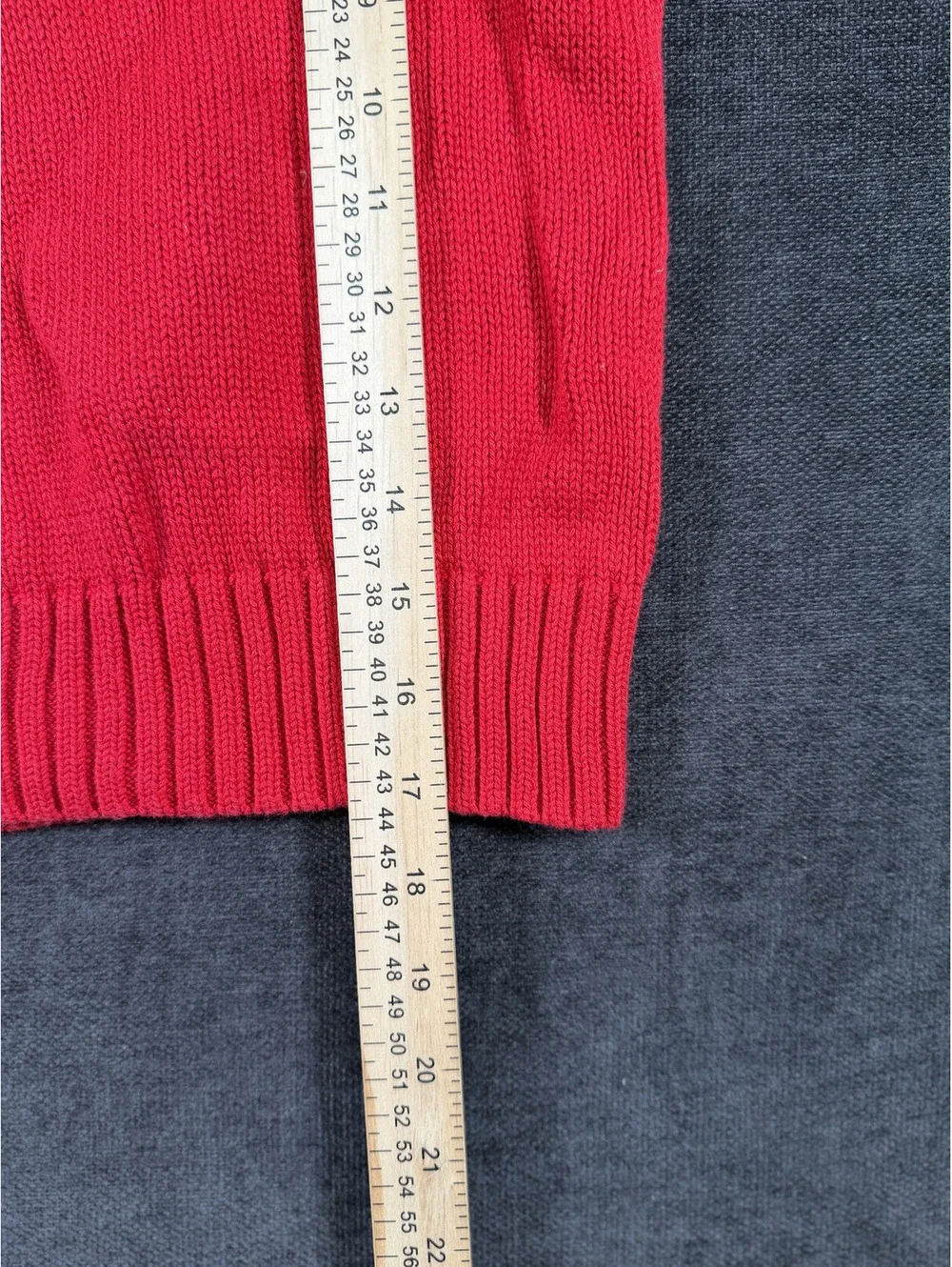 Polo Ralph Lauren Red Cotton Half-Zip Sweater Size 6